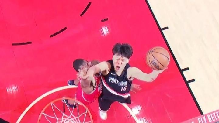 杨瀚森半场出战4分钟2分1板1助攻，第二节未获出场时间