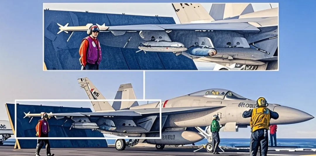 新亮相的F/A-18E/F“虎头大黄蜂”配备9枚空空导弹，变身无人机杀手