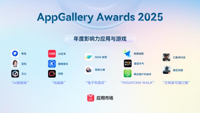 AppGallery Awards 2025揭晓，今年流行的应用和游戏都在这里了