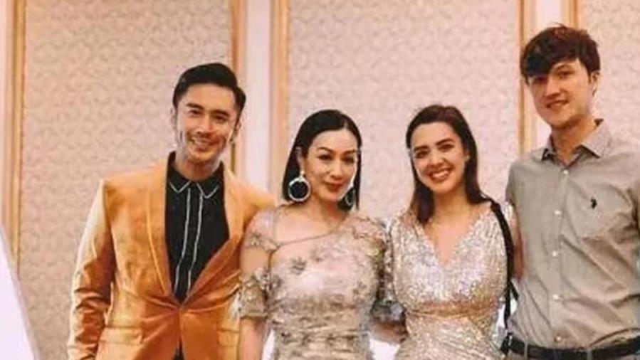 钟丽缇一家颜值爆表，女婿更是帅气