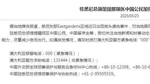 紧急！中国公民在澳频遭暴力袭击，我驻悉尼总领馆连发警示！你必须知道这些