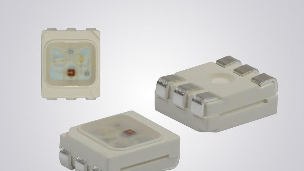 LED 可对红（R）、绿（G）、蓝（B）三种芯片进行独立控制。