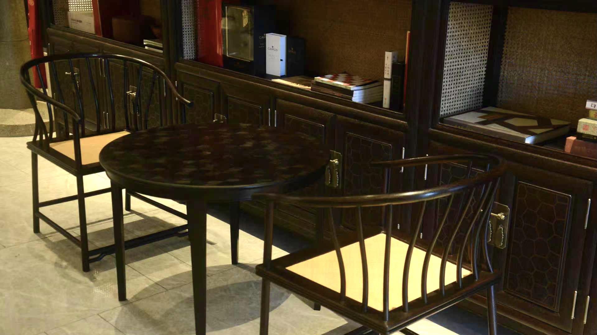 文房雅室，新中式，梳条圈椅