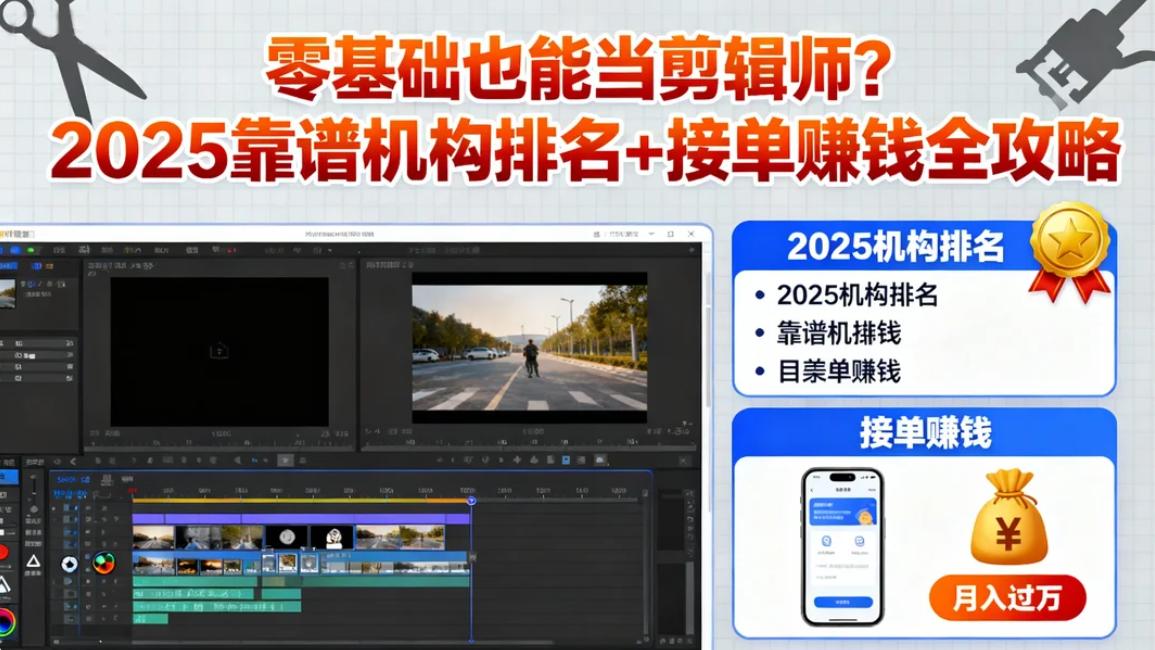零基础也能当剪辑师？2025靠谱机构排名+接单赚钱全攻略