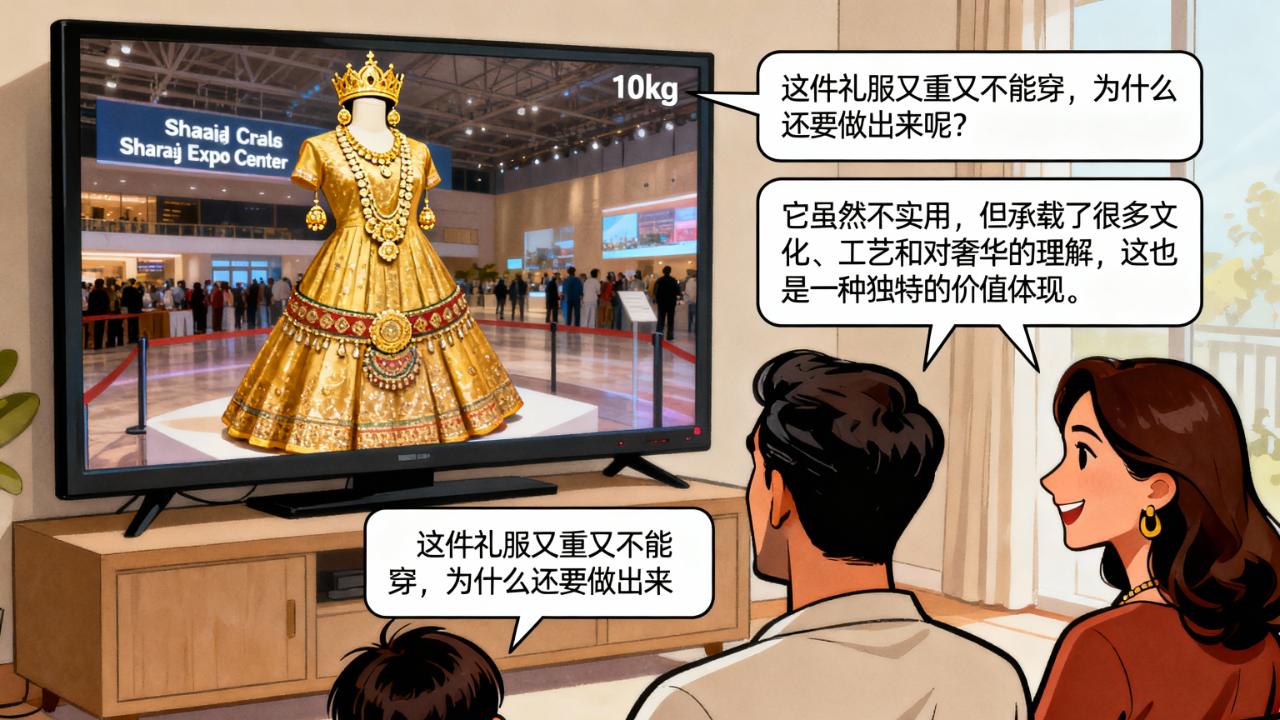 迪拜的10公斤的黄金礼服：是炫技还是炫富？