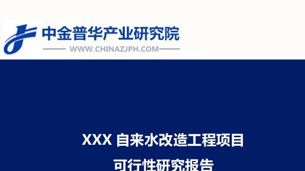XXX自来水改造工程项目可行性研究报告