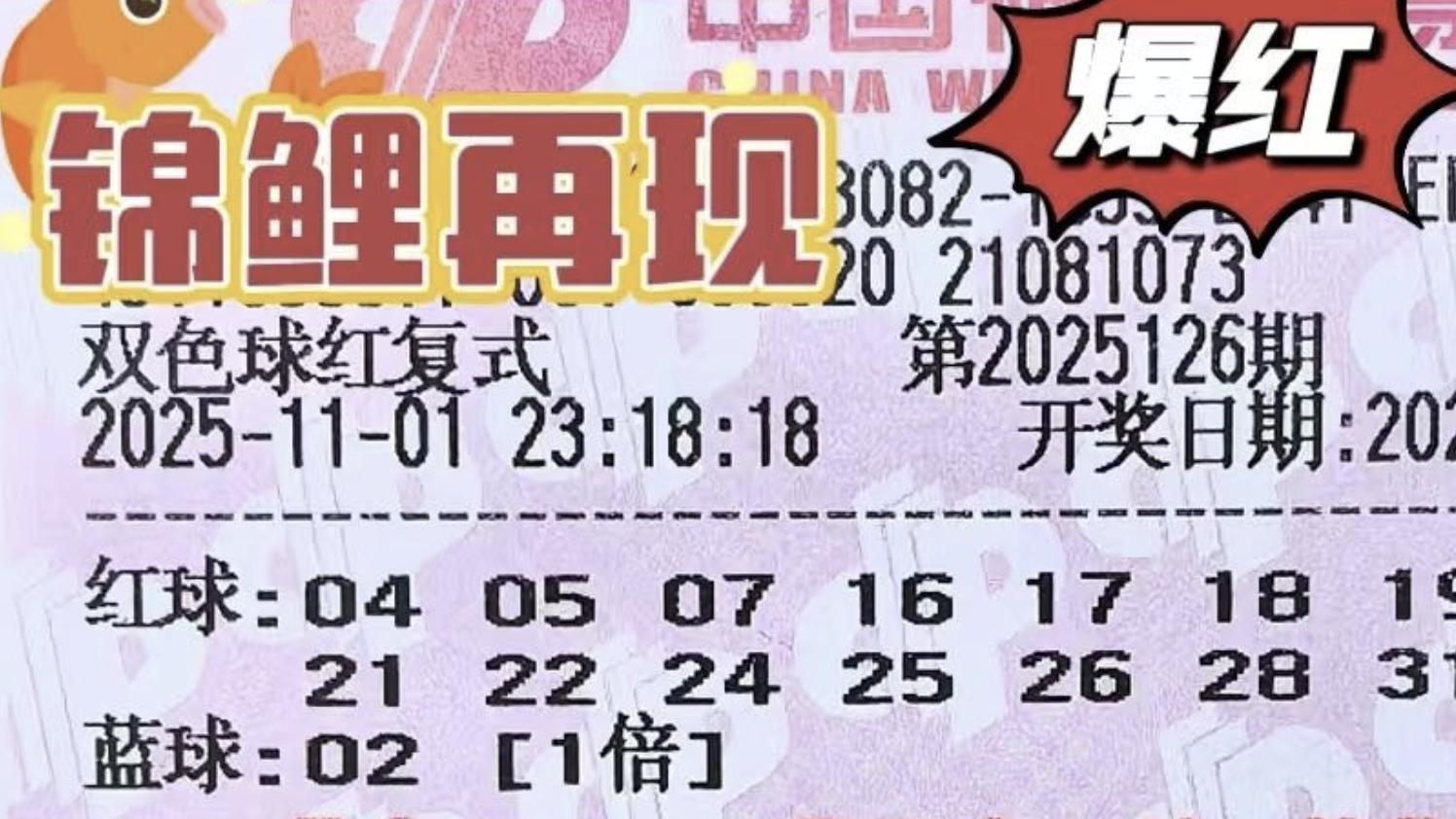 1.6万复式亮相11月首秀，1万复式重出江湖，双色球第25126期晒票