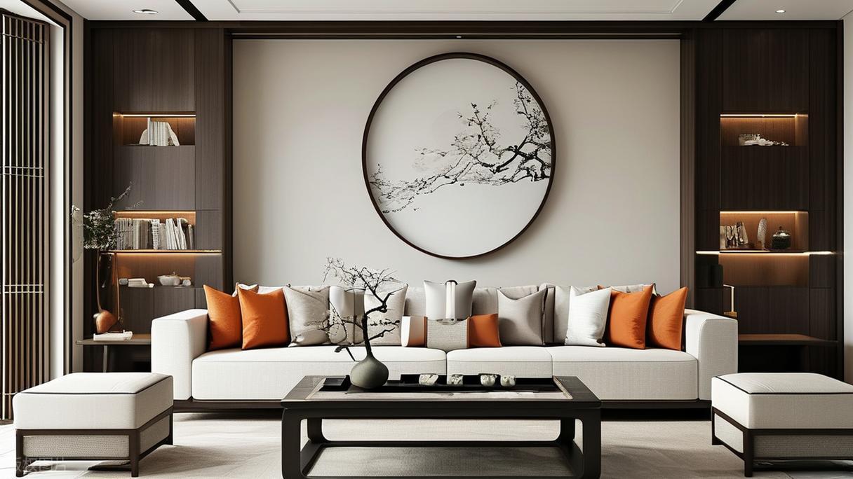 “沙发后有靠山，全家不愁吃穿”，什么靠山？山水画吗？