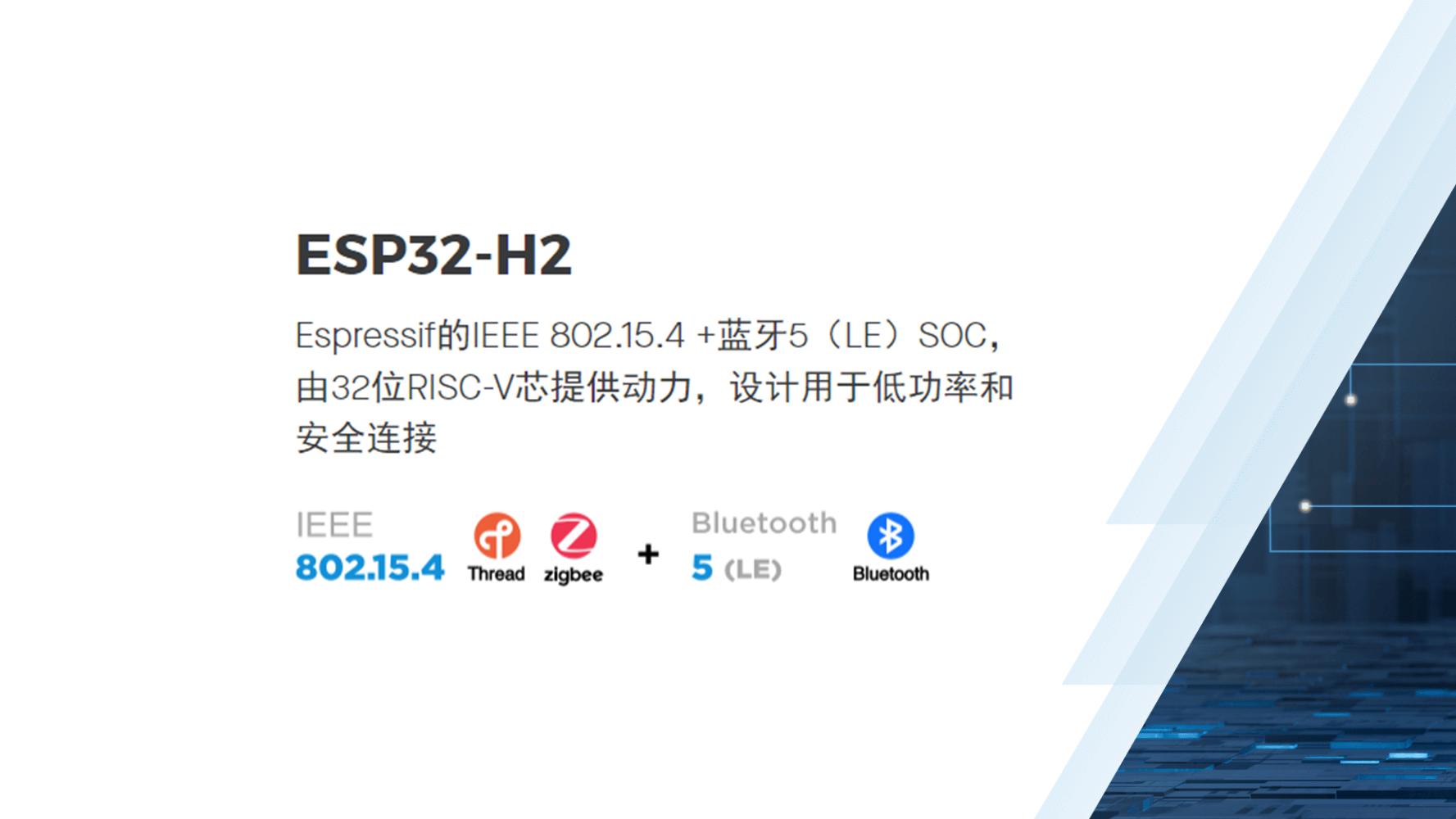 乐鑫第三颗RISC-V物联网芯片ESP32-H2，融合蓝牙与Thread技术！