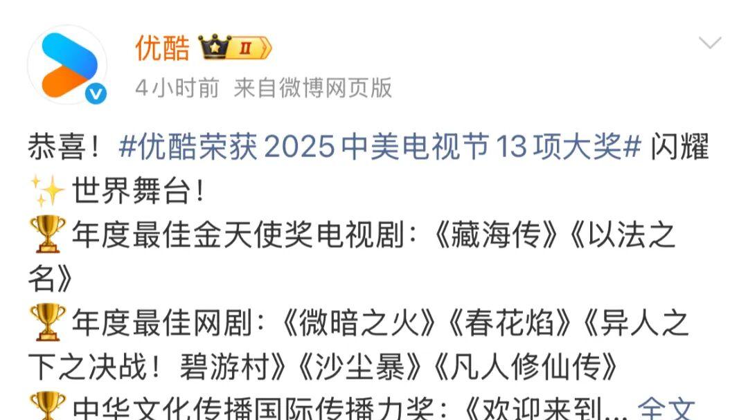 聚焦｜“双重力”驱动 《以法之名》等优酷精品剧斩获中美电视节13项大奖