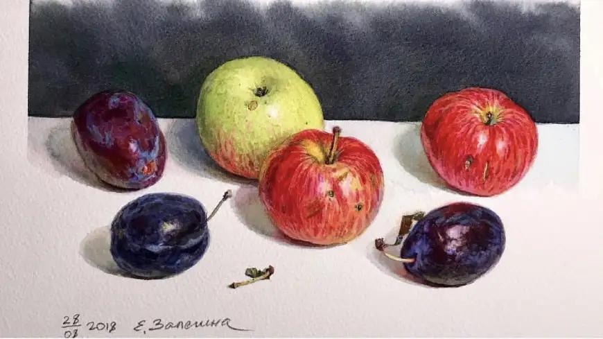 这位俄罗斯美女艺术家的水彩画, 光色处理得恰到好处