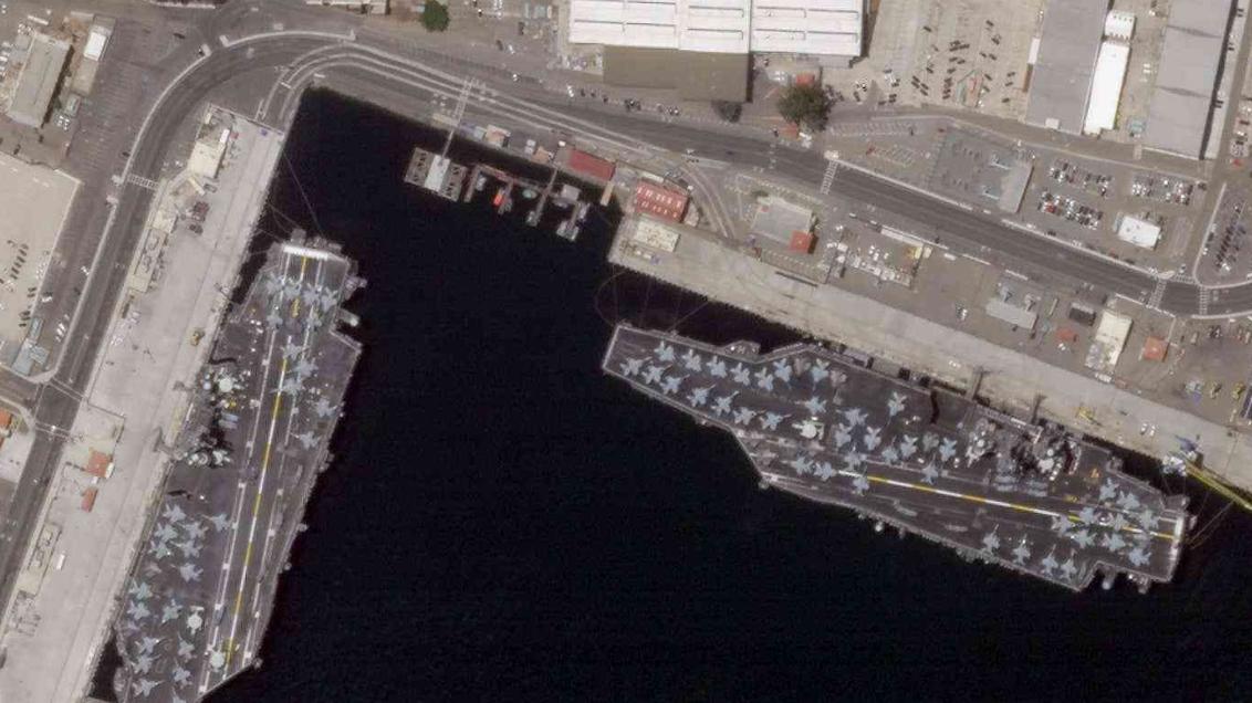 中国实时监测全球19艘航母