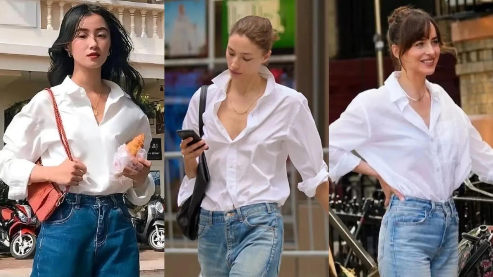 腿太粗？就别只穿半身裙了！用“小衫+阔腿裤”更显瘦显腿长