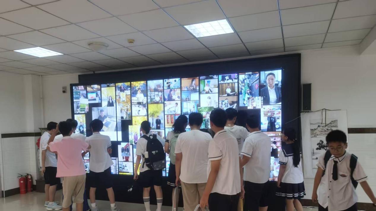 章鱼上古科技走进辽宁开原民主教育集团里仁学校，以数字信息交互墙赋能校园信息化