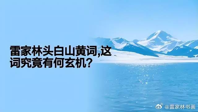 品雷家林《头白山黄》：情韵悠长的诗意华章