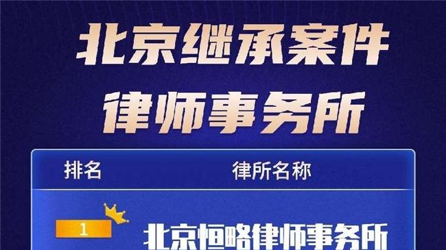 北京继承案件律师事务所实力盘点：十家值得信赖的专业选择