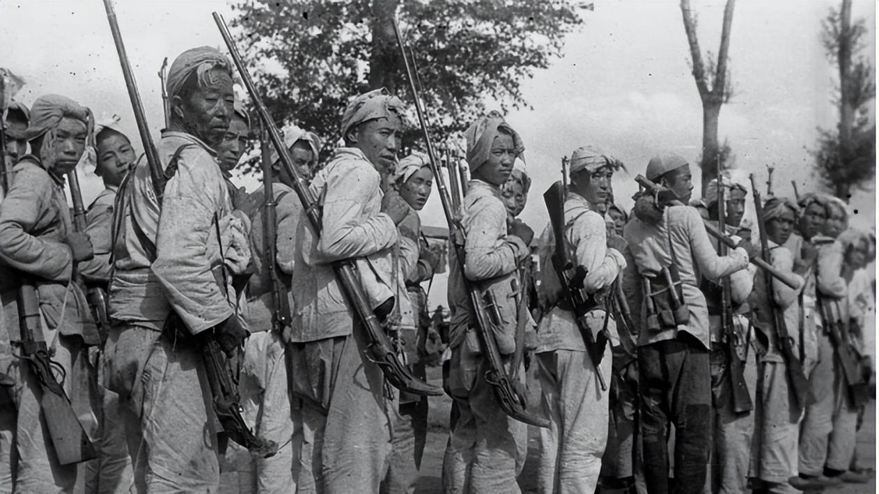 实拍1944年延安民兵老照片