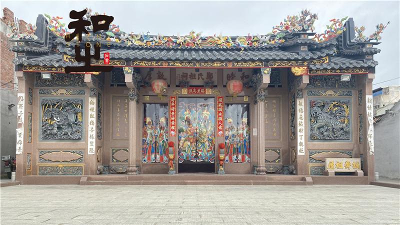祠堂照壁浮雕的雕刻