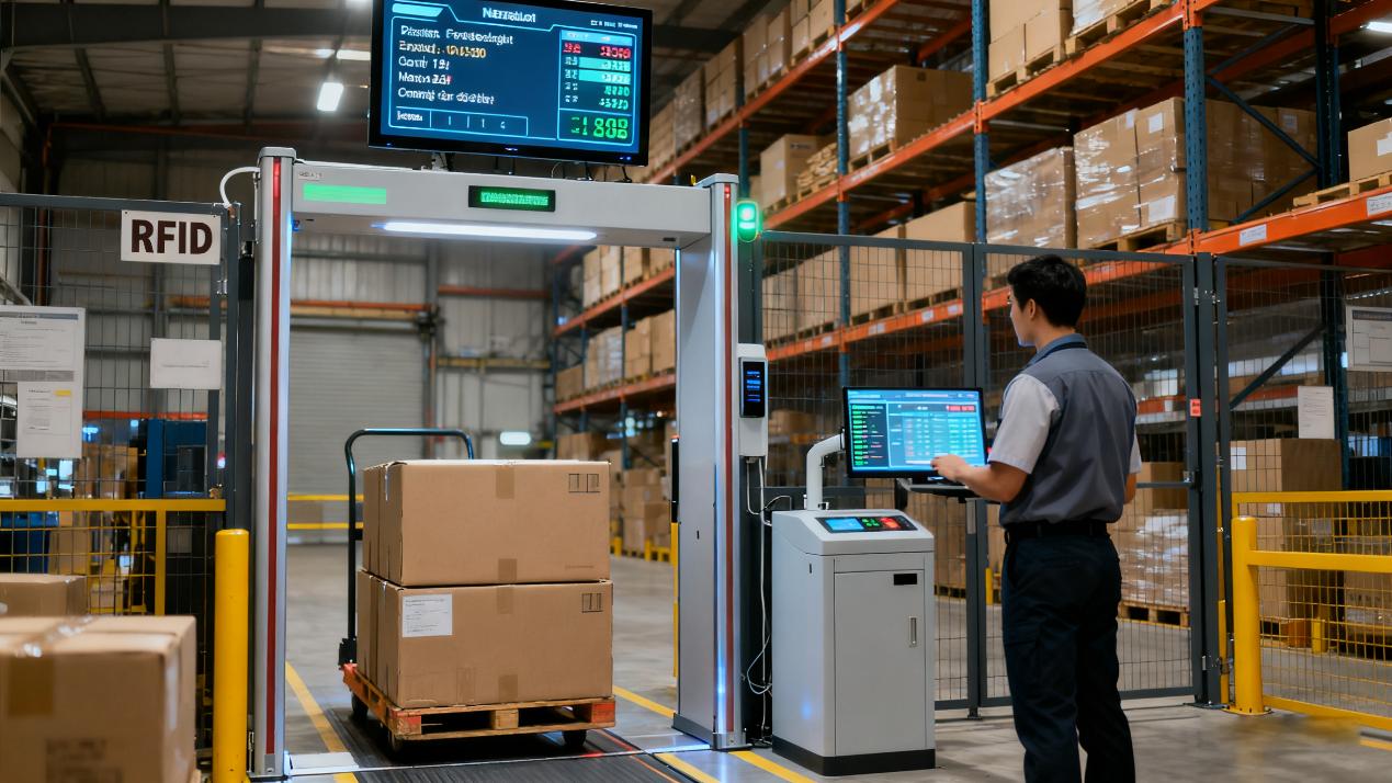 仓库资产堆成山？RFID通道门，货物进出库自动记账，错漏降90%