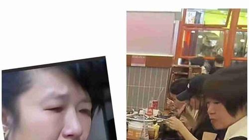 谢妈妈终于出现了，犹抱琵琶半遮面，路人？提前先到的？