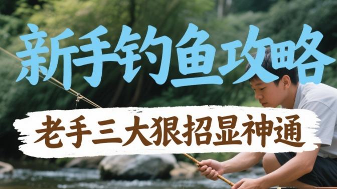 新手越鱼总是没口，看看老钓友教你几招，让鱼排队来咬钩