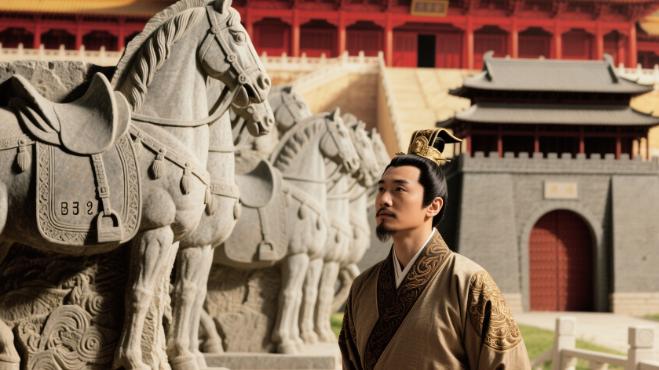 李世民玄武门箭痕，昭陵六骏石刻现建成元吉战马鞍鞯编号
