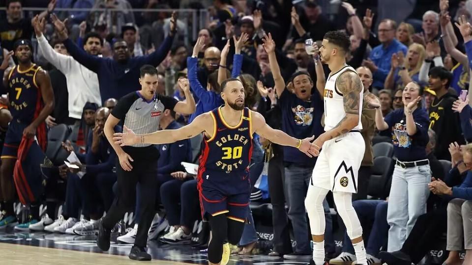 118-104！勇士力克掘金喜迎五连胜！库里狂轰36+5约基奇大号两双