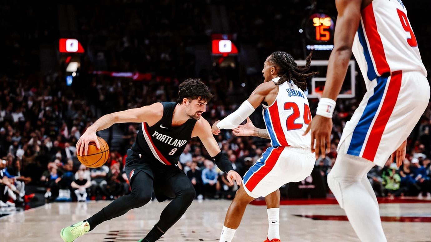 拒绝21分大逆转，活塞双杀开拓者！CC6犯14+6+8，杜伦26分10篮板