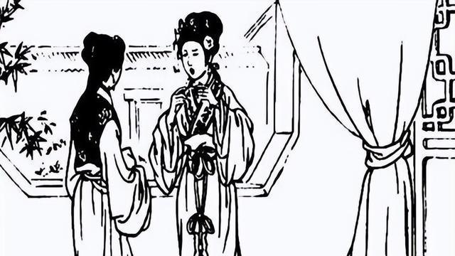 书生庙前卖画，见小姐过来上香，他用墨泼了小姐一身