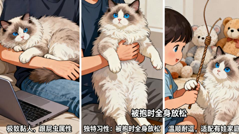 布偶猫（Mutation Crossbreed LH）全解析：基因突变造就的“小狗猫”