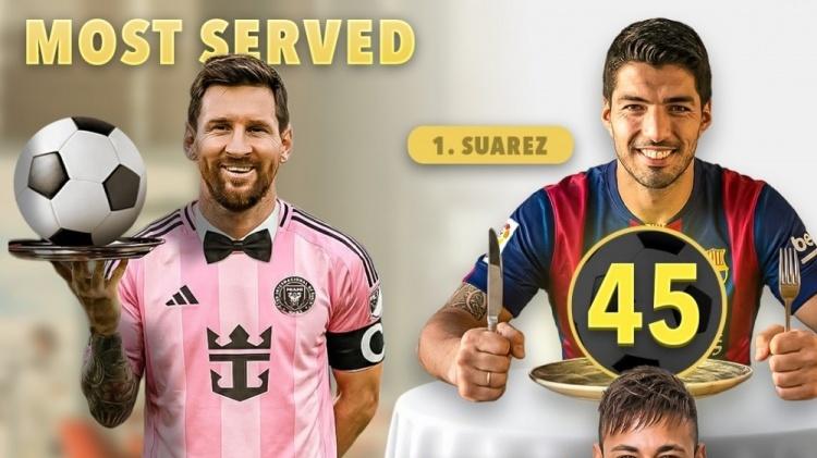 C 罗梅西同日进球, 梅西助攻造就 “吃饼” 三强, 还创三项足坛纪录!