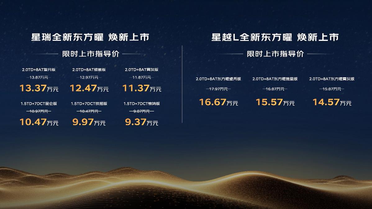 限时指导价低至9.37万起，中国星全新东方曜系列超具性价比！