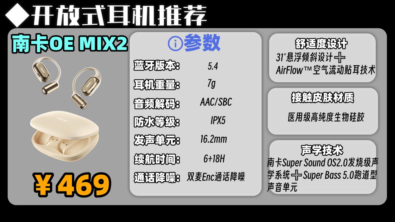 开放式蓝牙耳机哪个品牌好用？2026开放式耳机品牌排行榜前十名