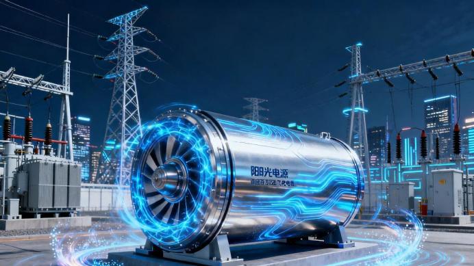 阳光电源助力首座百兆瓦级飞轮电站，中国电网调频技术迎新里程碑