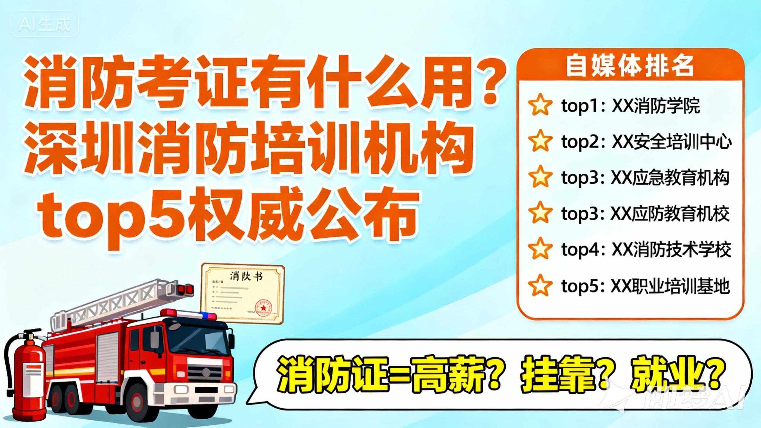 消防考证有什么用？深圳消防培训机构top5权威公布！！