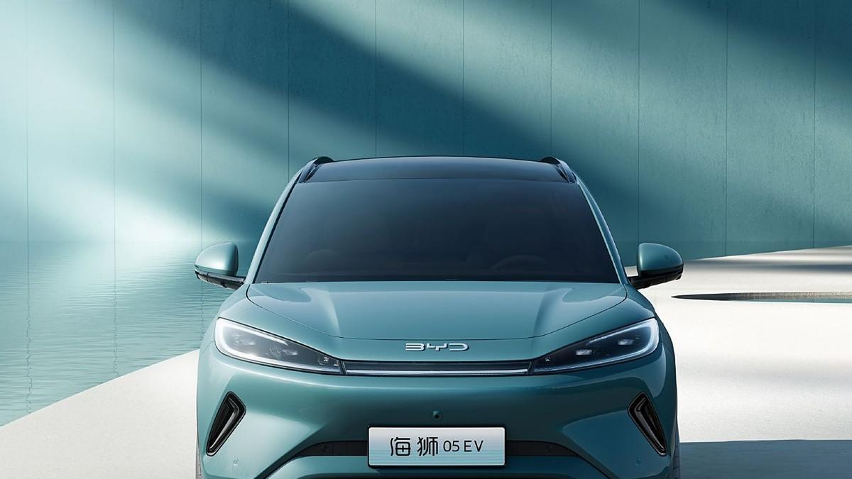 比亚迪海狮05 EV官图！紧凑型SUV，C型LED日行灯很柔美，有前备箱