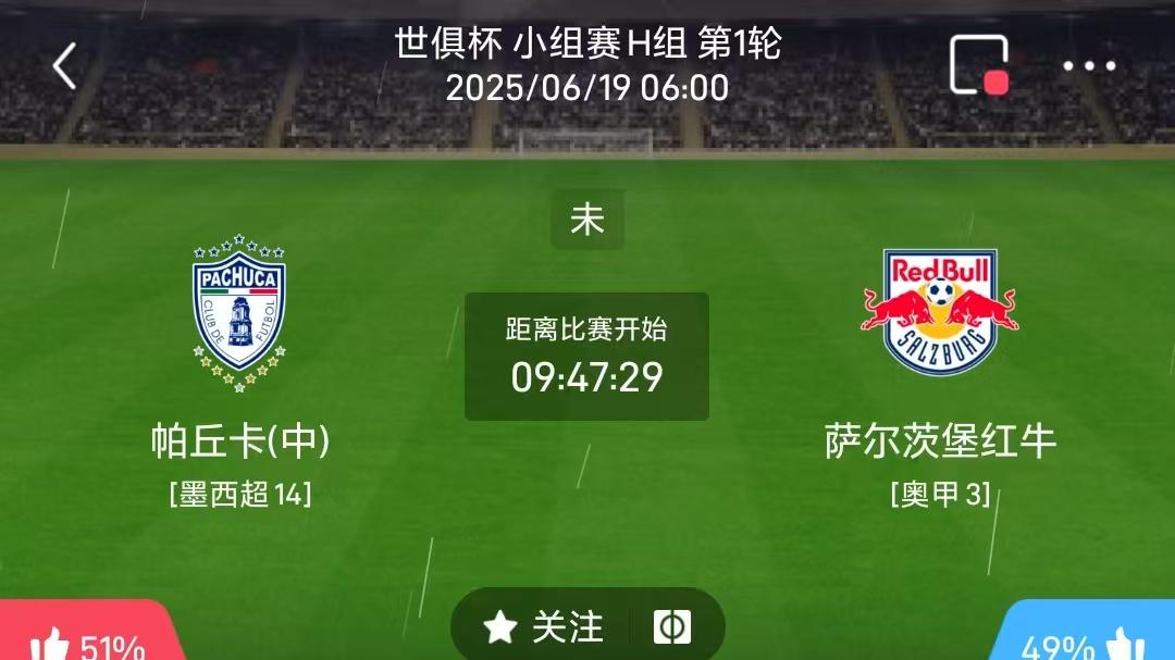 周三009 帕丘卡vs萨尔茨堡红牛！这场看好客队拿下三分！