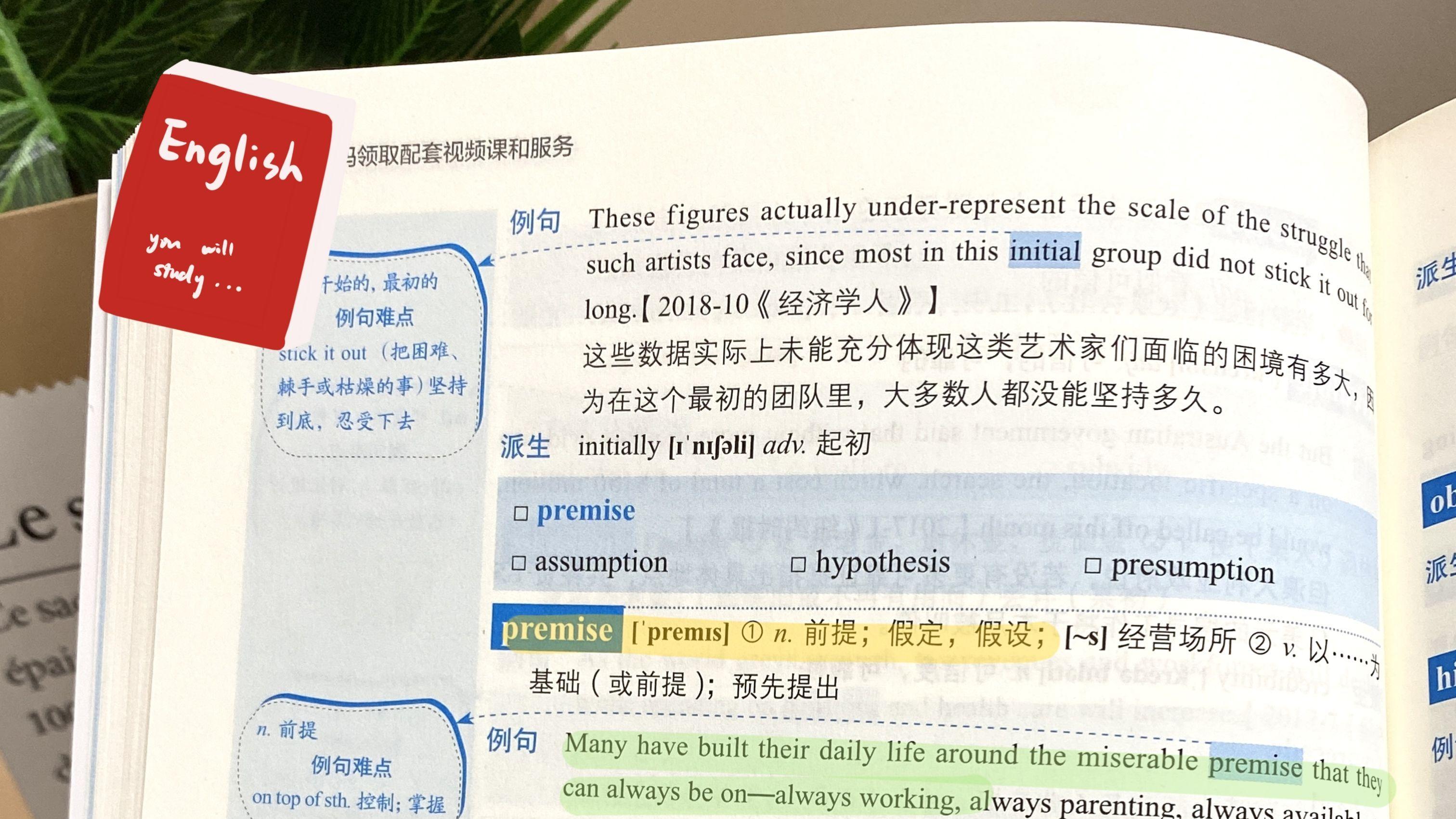 题源报刊单词premise-朱伟考研7000词
