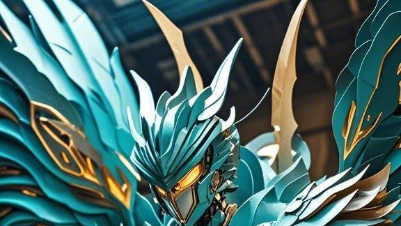 华丽变形金刚纸雕风格精细AI绘画手机壁纸