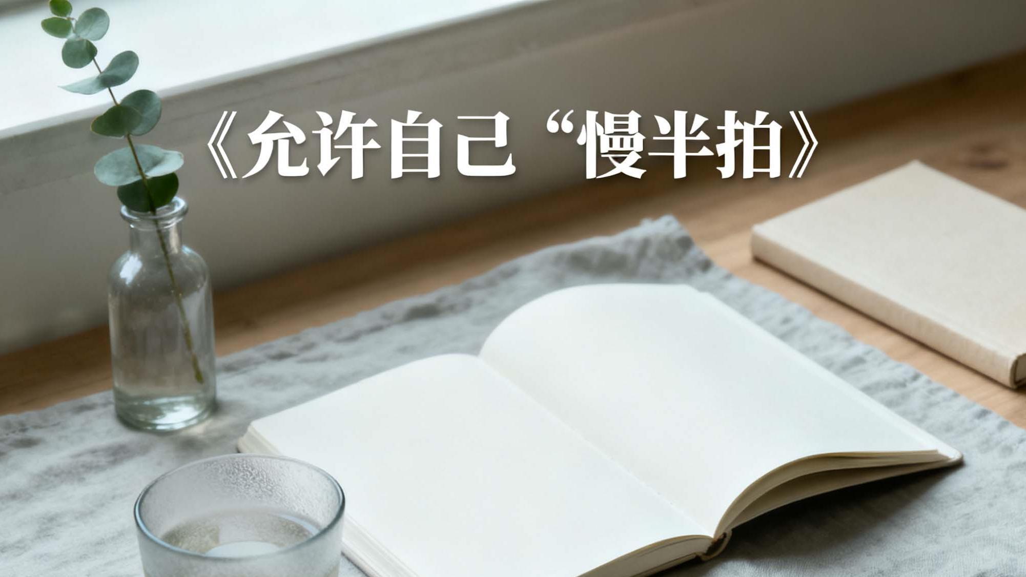 允许自己“慢半拍”