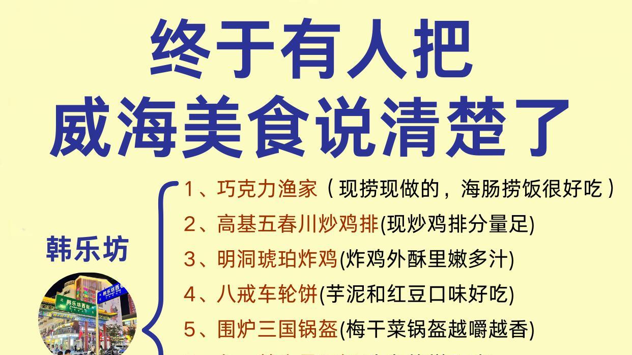 吃货宝宝们来威海旅行，必吃美食