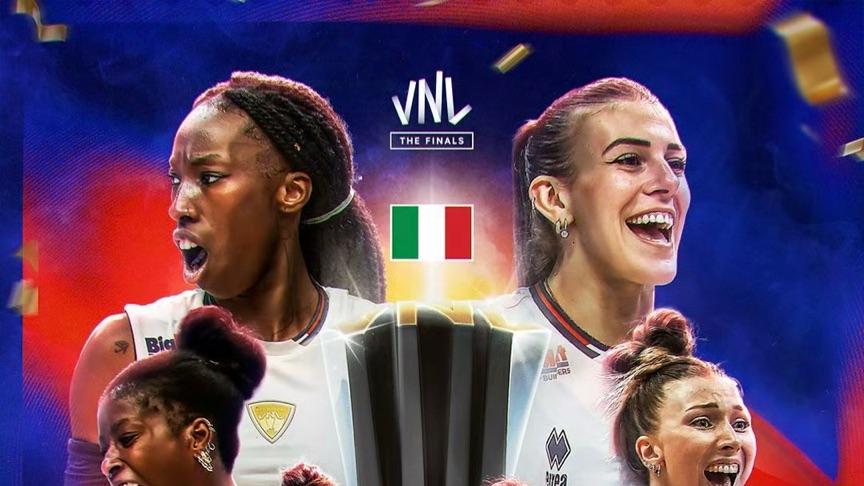 意大利女排无敌：艾格努安娃双保险，德吉纳罗压阵，副攻攻拦俱佳