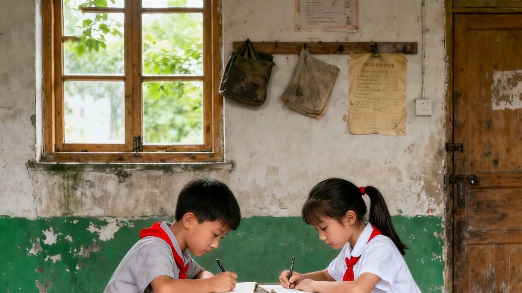 难找的旧教室破绽：80 年代不该有的彩色纸片