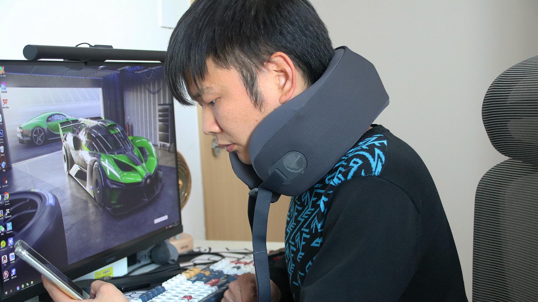 打工人颈椎救星！米家智能颈枕按摩仪，办公通勤都能“续命”