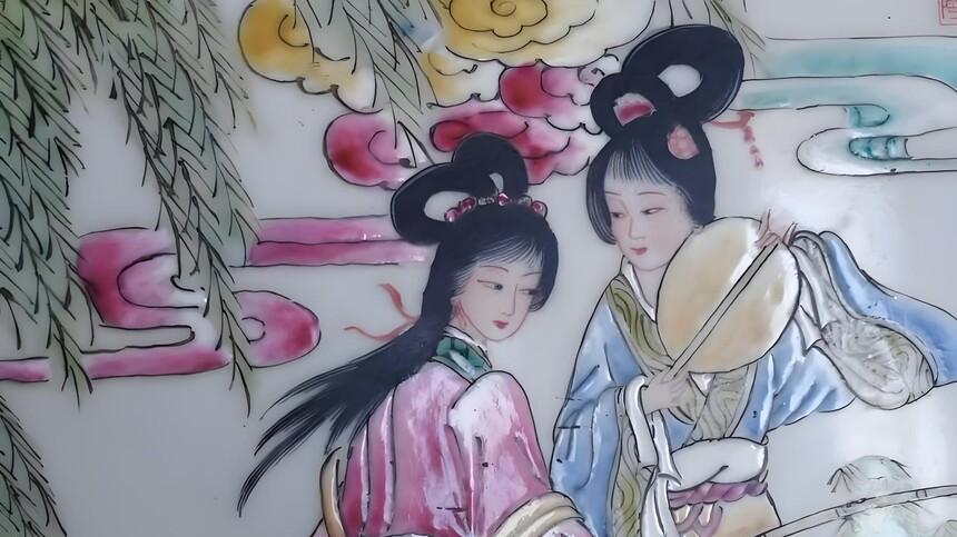 精品赏析—晚清仕女人物故事瓷板画