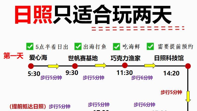 10月日照旅行，路线参考篇