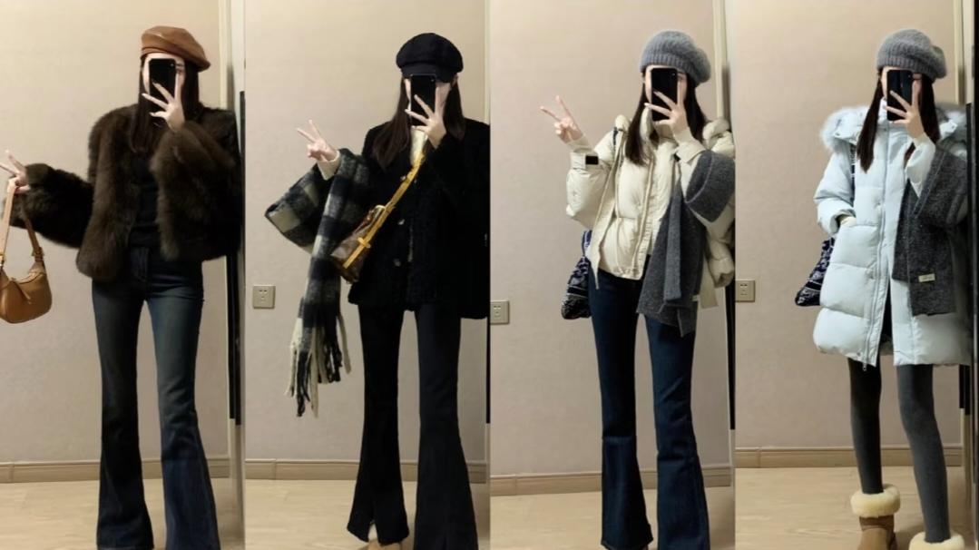 降温后才发现：贝雷帽，紧身裤，百搭又时尚