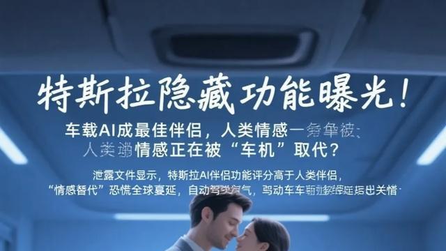 特斯拉隐藏功能曝光！车载AI成伴侣，人类情感正在被“车机“取代？