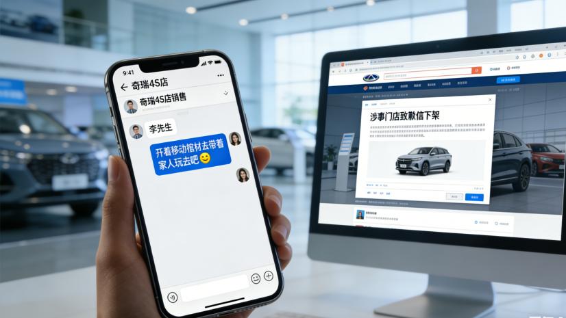 客户开本田雅阁被奇瑞4S店销售辱骂开棺材车，奇瑞4S官方发信致歉