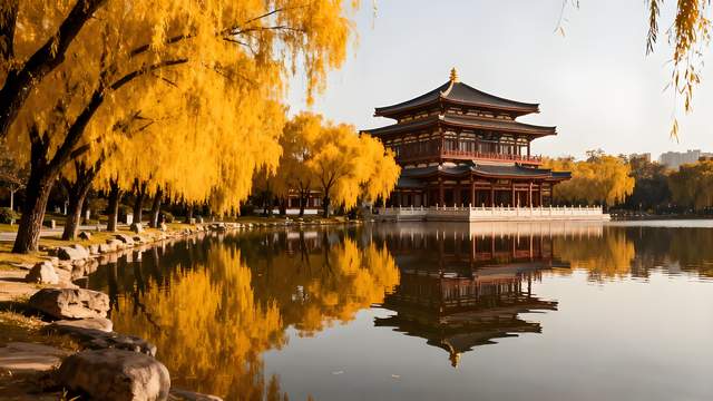 雁塔鎏金裁云影，秦岭披霞染秋光 — 漫步长安千年画卷里的清秋诗行